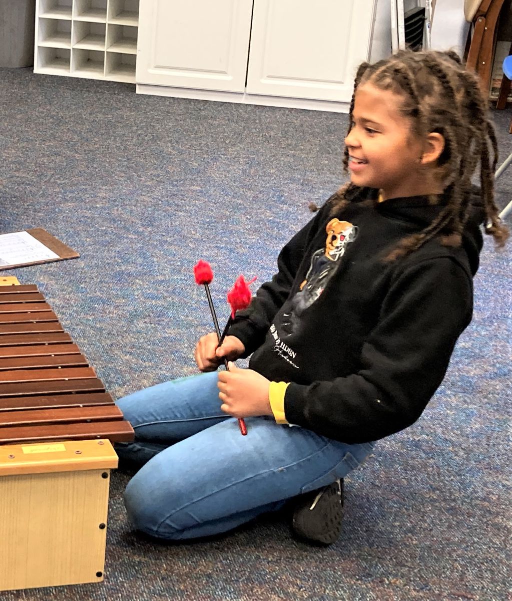 Boy at xylophone